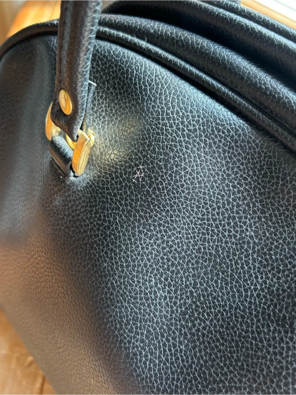 Kathy Ireland Black Structured Shoulder Bag